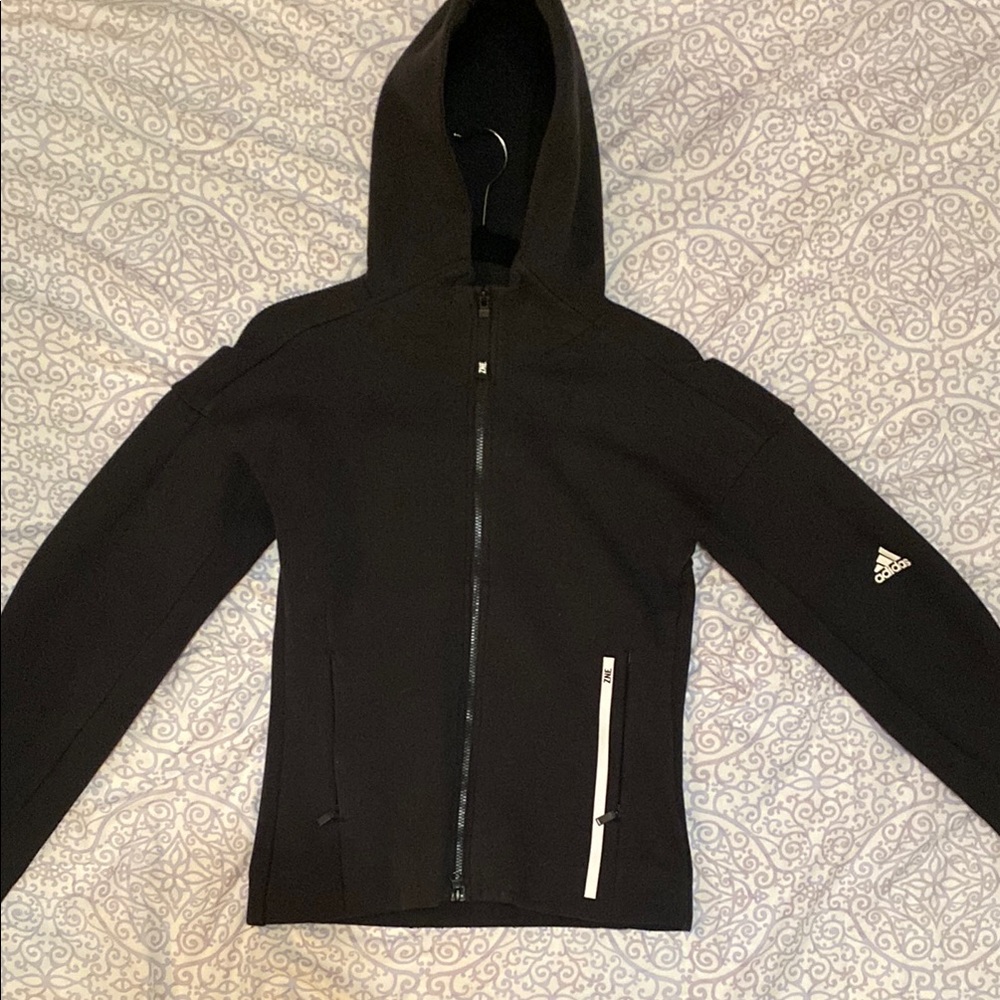 Adidas Black Zip-Up Hoodie
